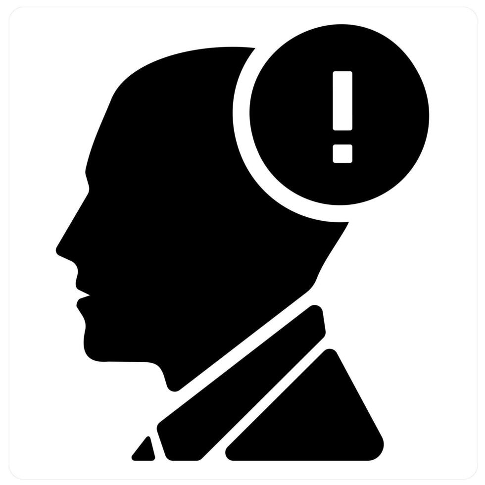 Alert icon concept in black filled color vector