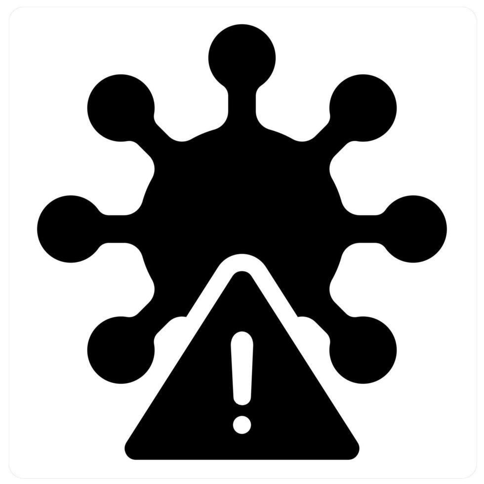 Virus icon concept in black filled color vector
