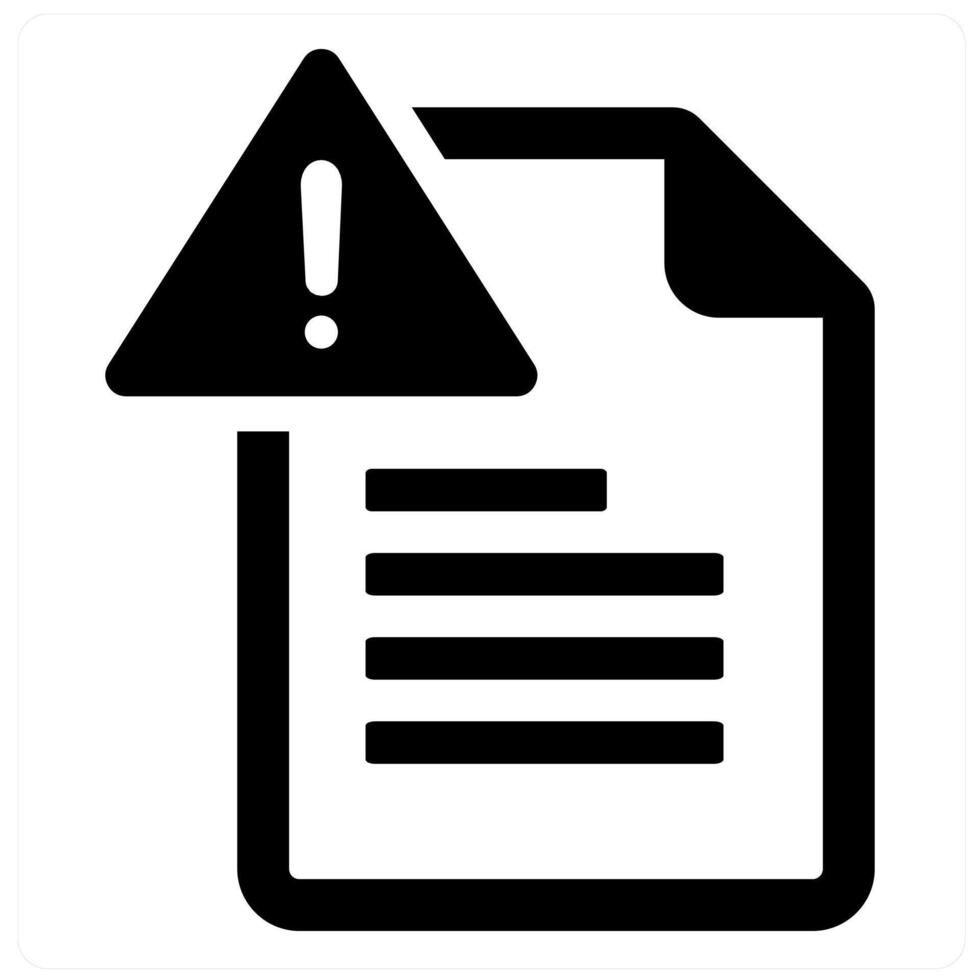 Notice icon concept in black filled color vector