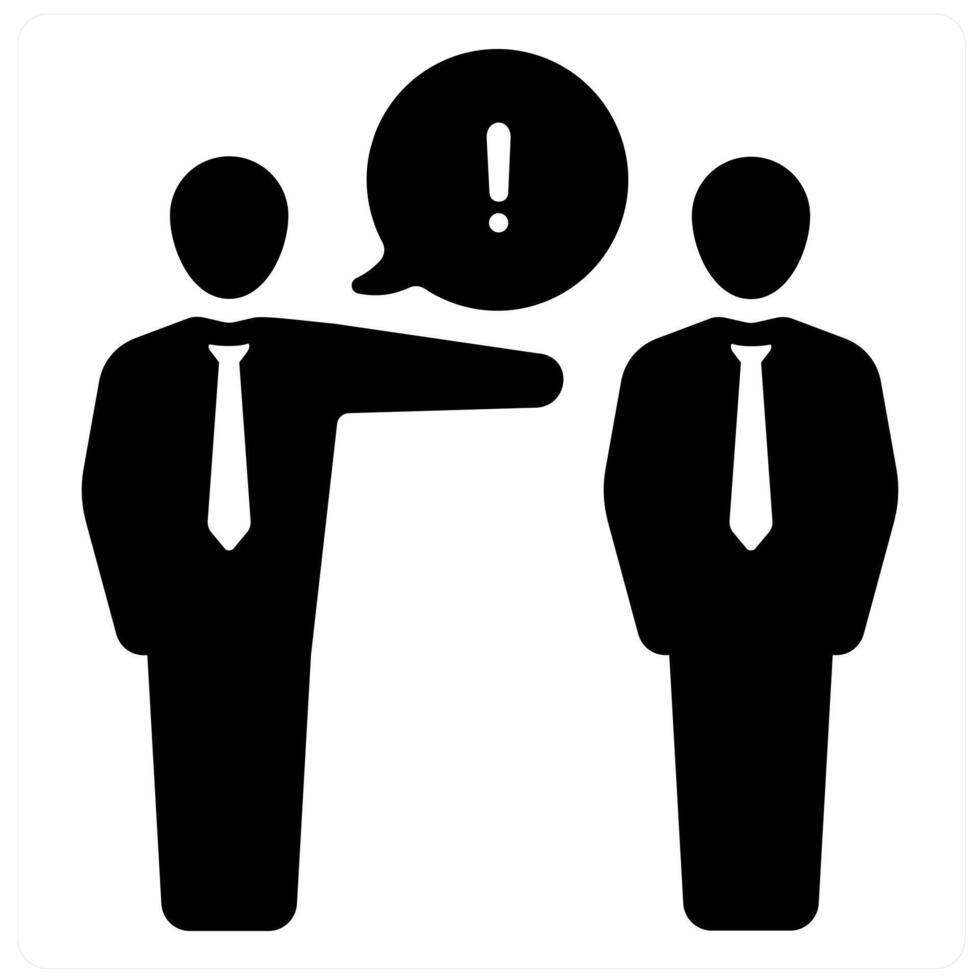 Warn icon concept in black filled color vector