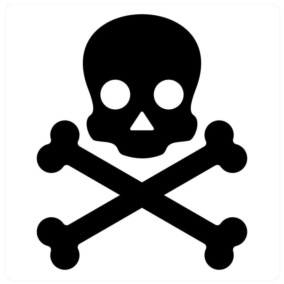 Death icon concept in black filled color vector