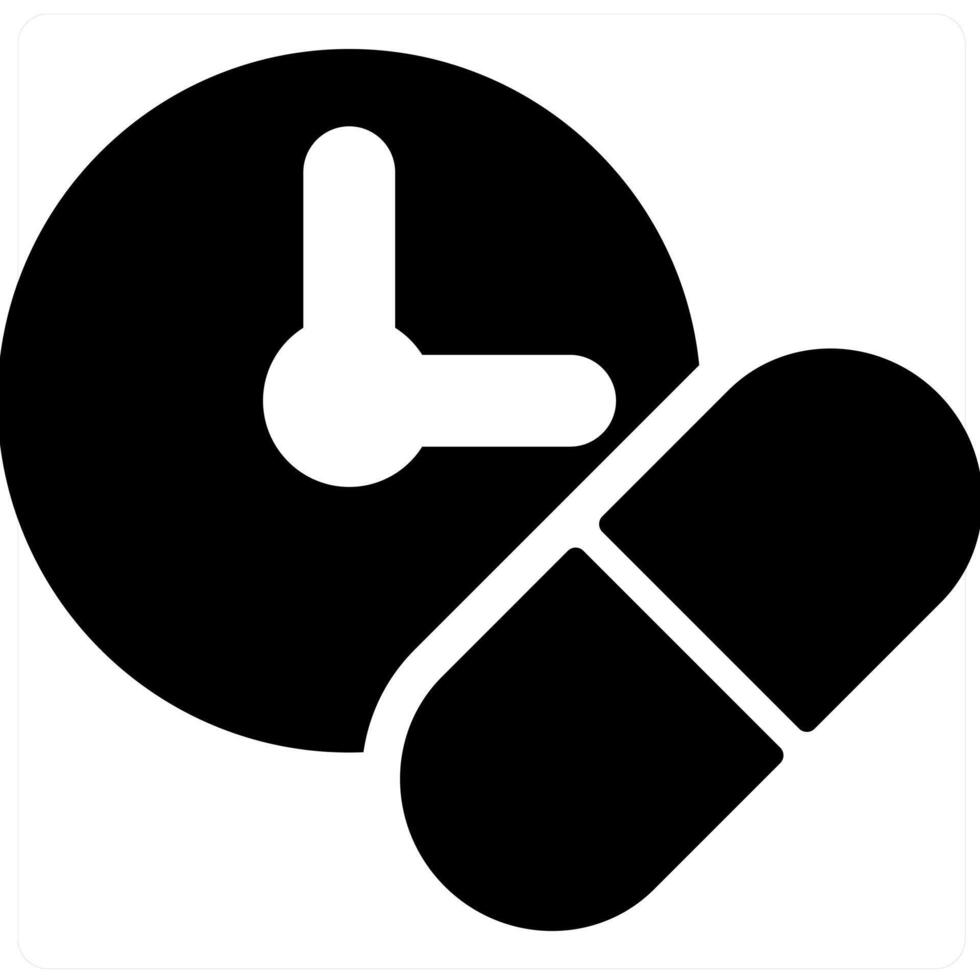 Dose and medical icon concept in black filled color vector