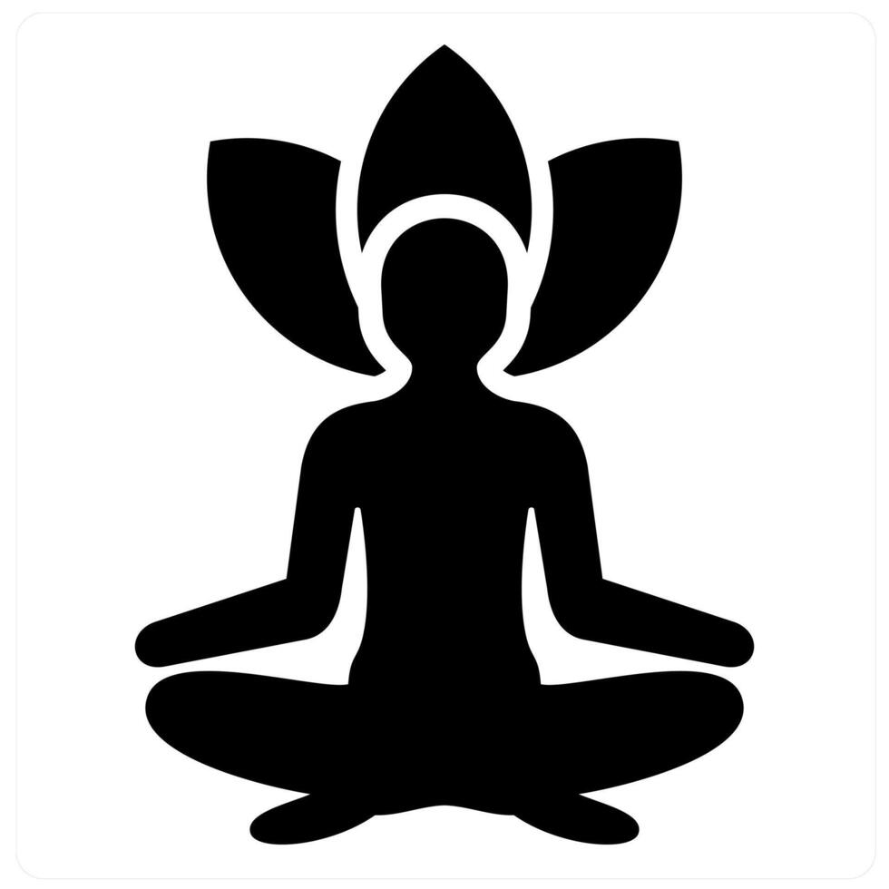 Yoga and female icon concept in black filled color vector