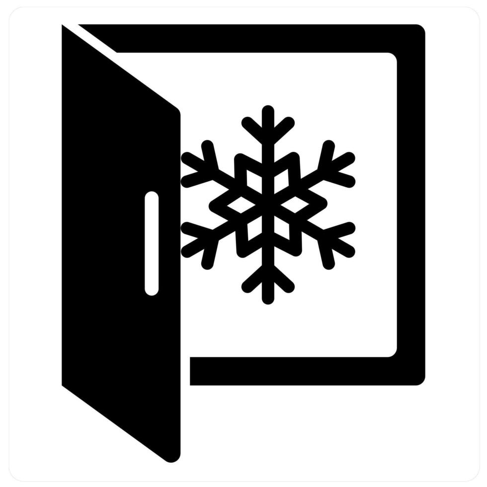 Freezer and deep icon concept in black filled color vector