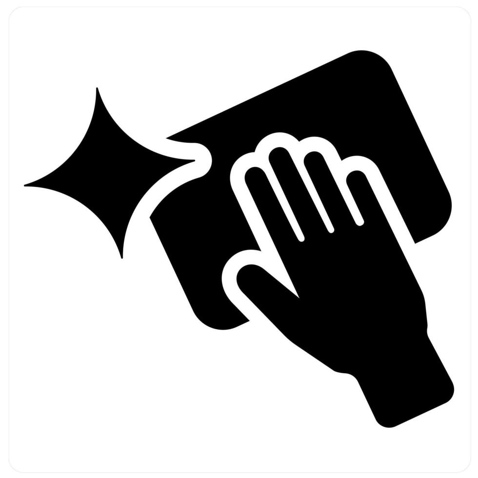 Clean and dirt icon concept in black filled color vector