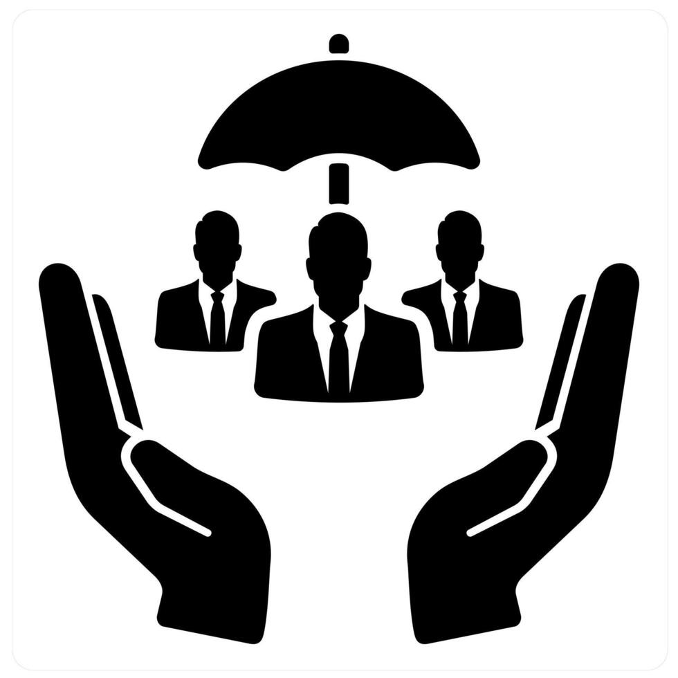 Social Security icon concept in black filled color vector