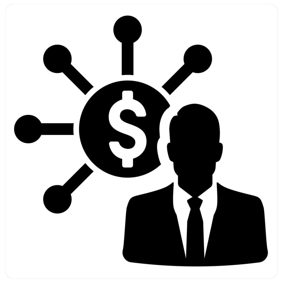 Diversification and corporate icon concept in black filled color vector