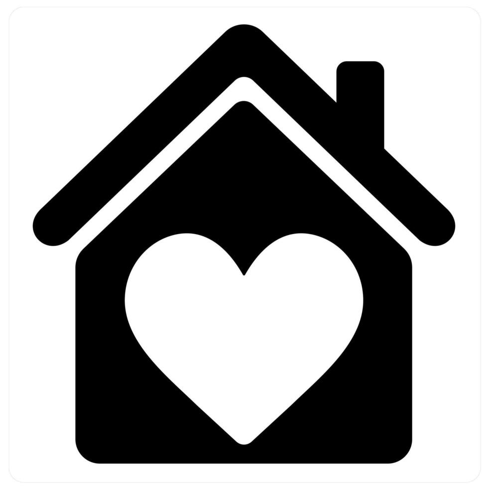 Home and map icon concept in black filled color vector