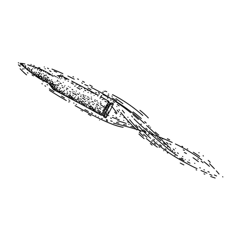 caliber bullet flying sketch hand drawn vector