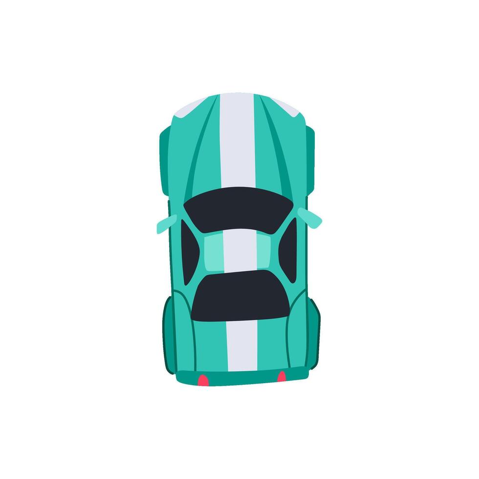 vehicle car top view cartoon illustration vector