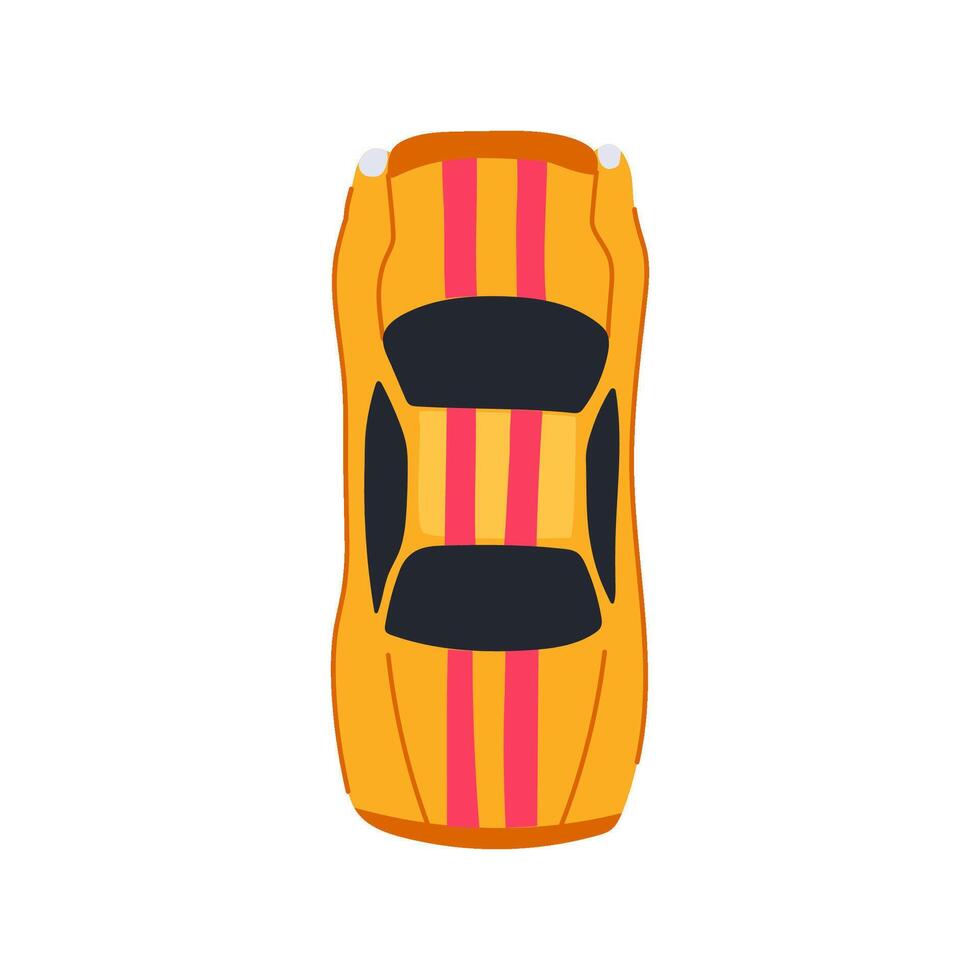 layout car top view cartoon illustration vector