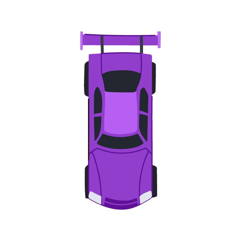 silhouette car top view cartoon illustration vector