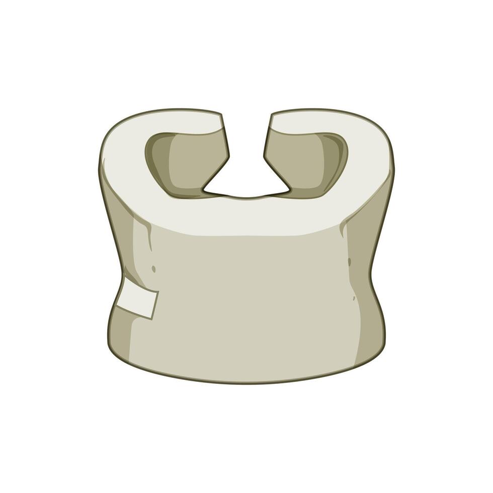 support cervical neck collar cartoon illustration vector
