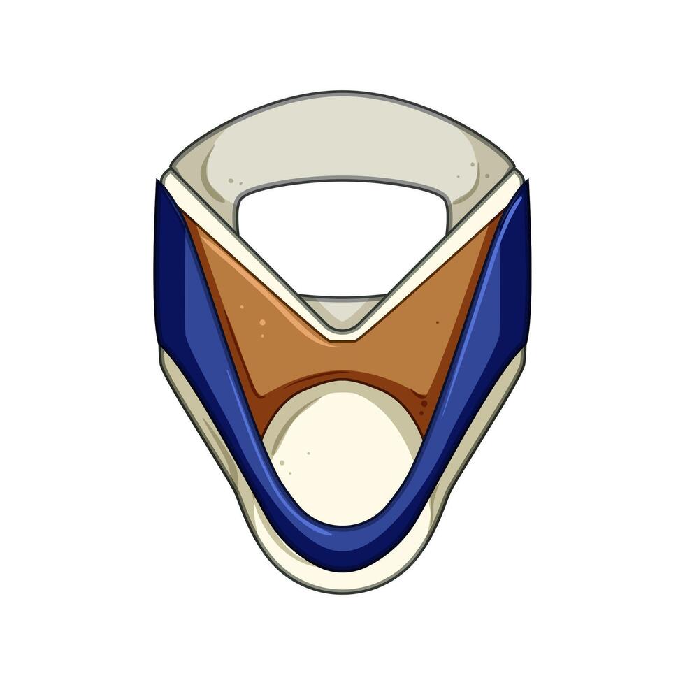 comfort cervical neck collar cartoon illustration vector