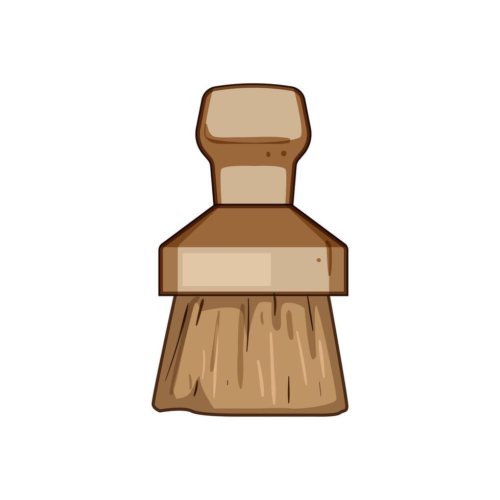 organic coconut fiber dish scrubber cartoon illustration vector