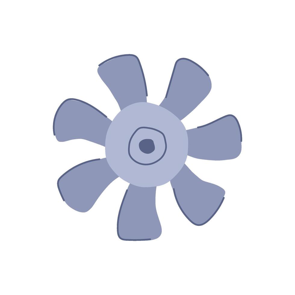 size cooling fan cartoon illustration vector