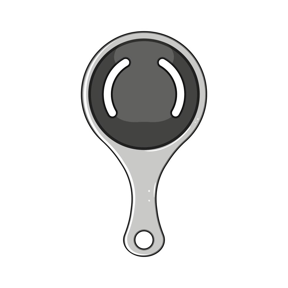 efficient egg separator tool cartoon illustration vector