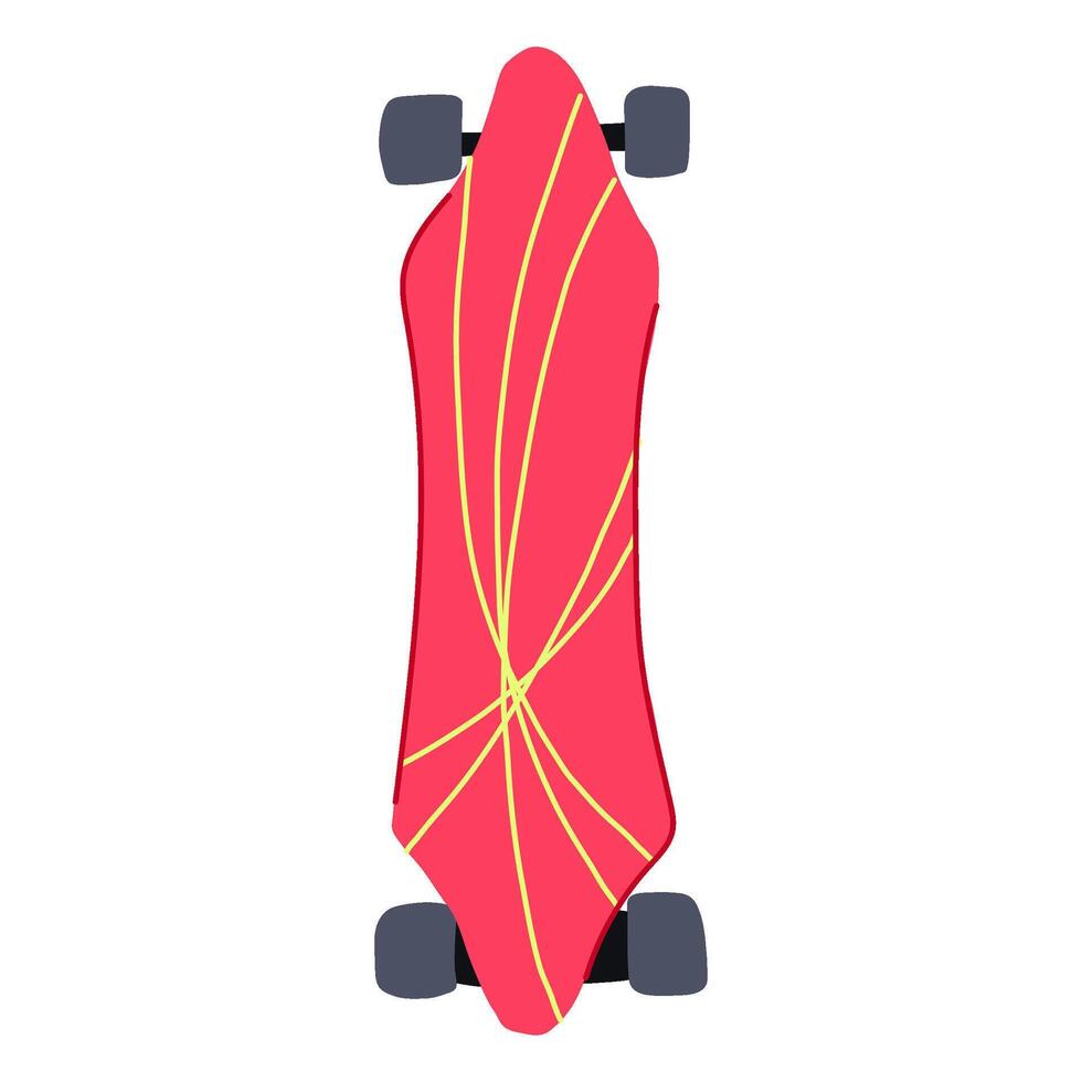 speed electric skateboard cartoon illustration vector