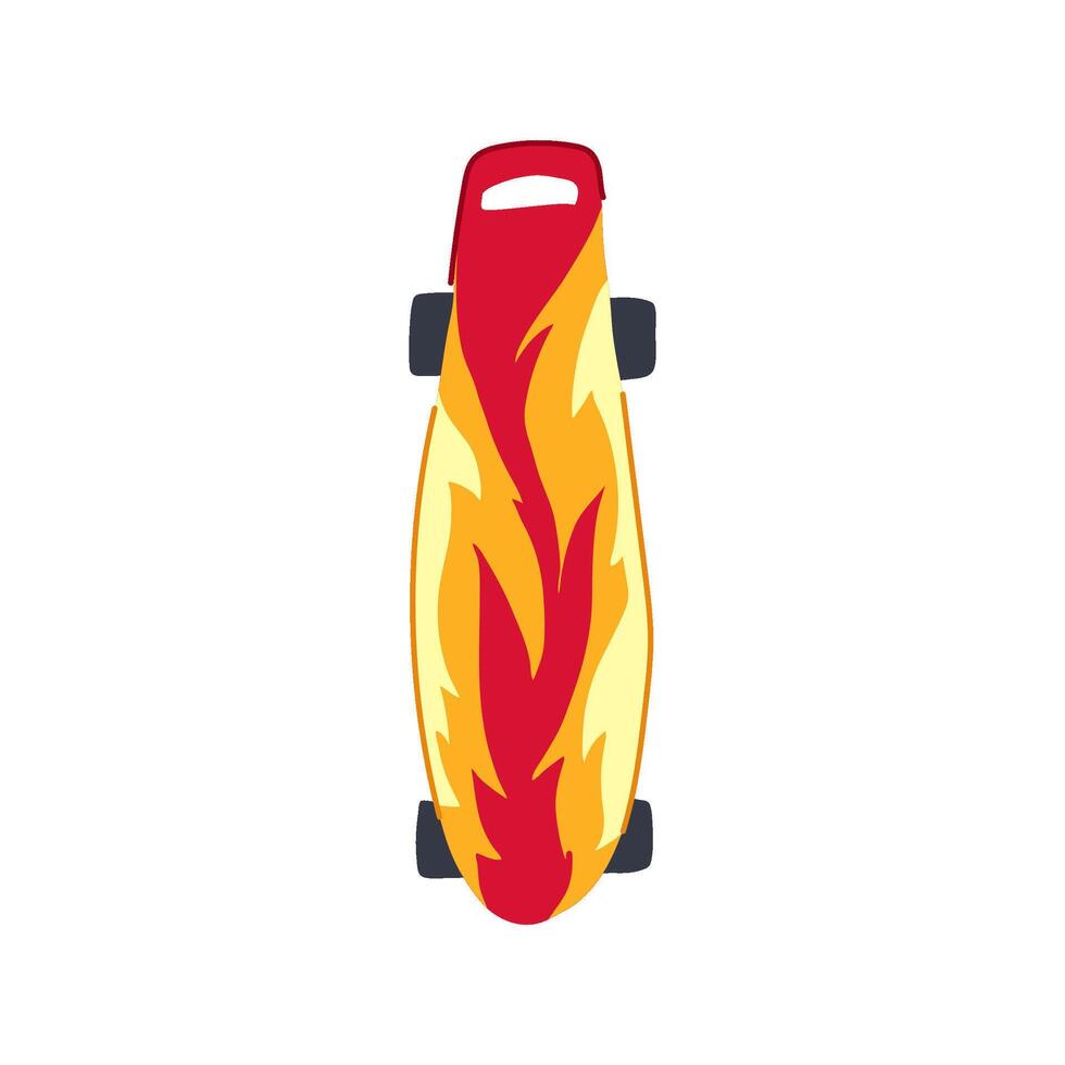 charger electric skateboard cartoon illustration vector