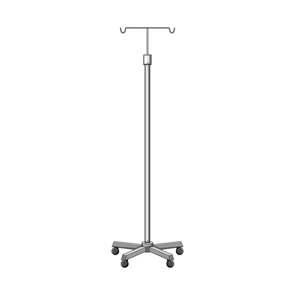 healthcare hydration iv drip stand cartoon illustration vector