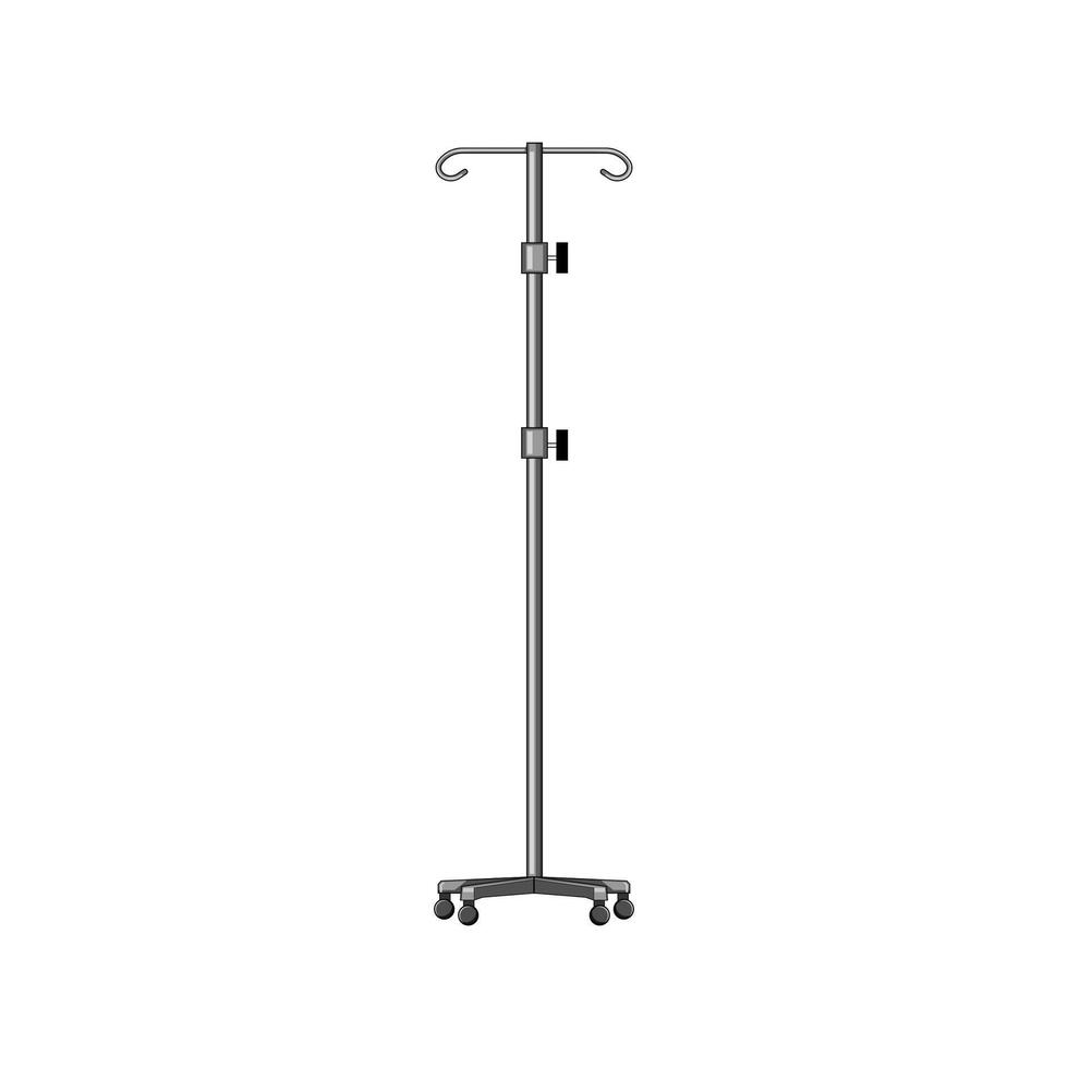 nutrition hydration iv drip stand cartoon illustration vector