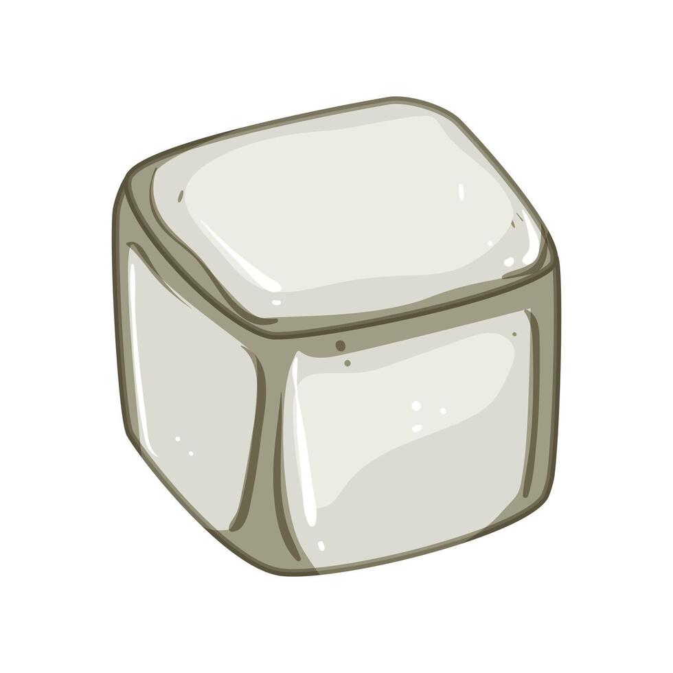 steel ice cubes reusable cartoon illustration vector