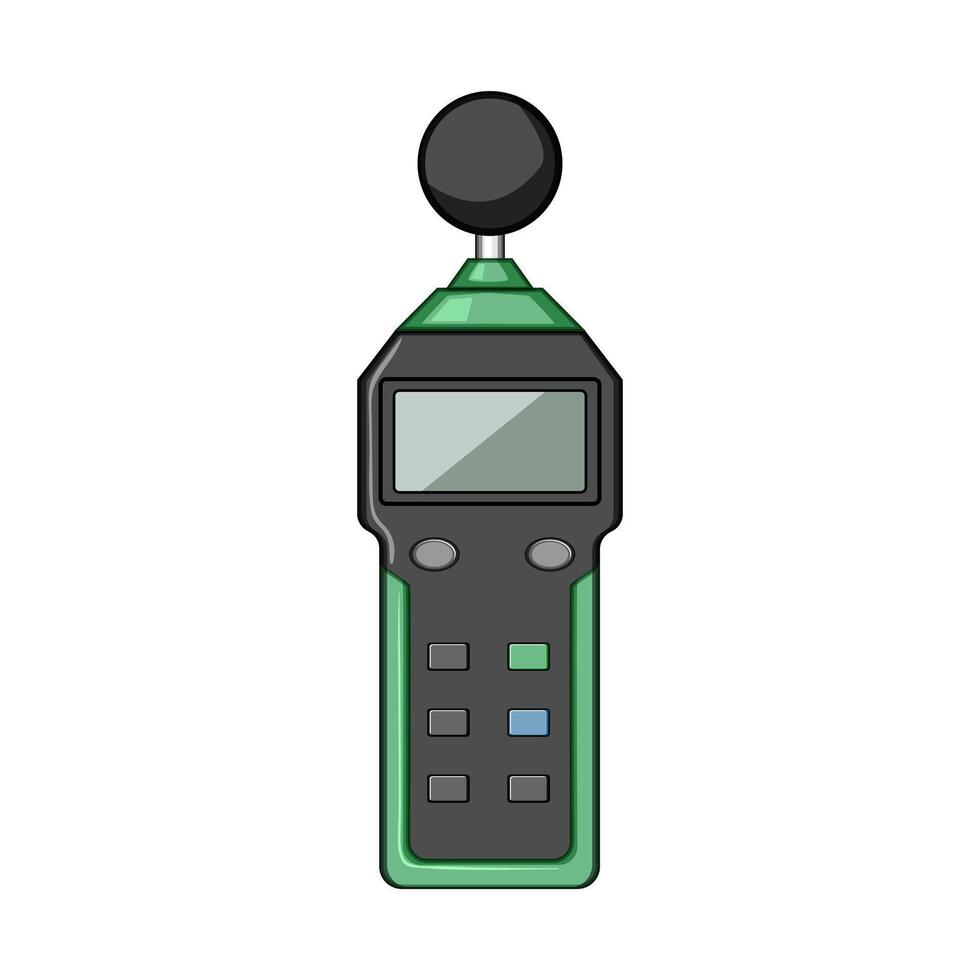 measurement noise level meter cartoon illustration vector