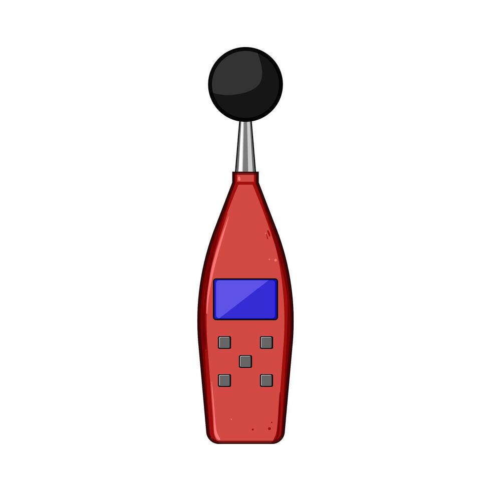 calibration noise level meter cartoon illustration vector