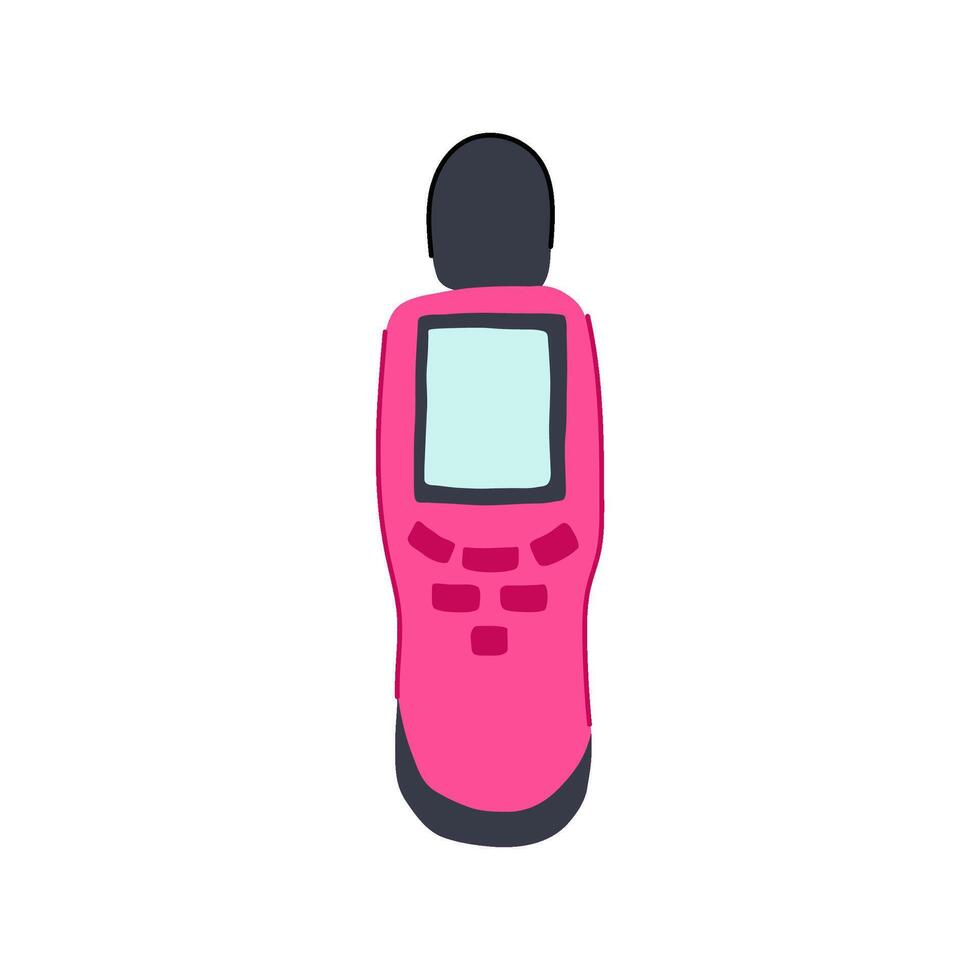 tumbler noise level meter cartoon illustration vector