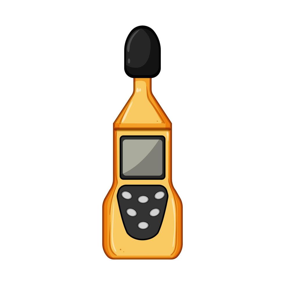 sound noise level meter cartoon illustration vector