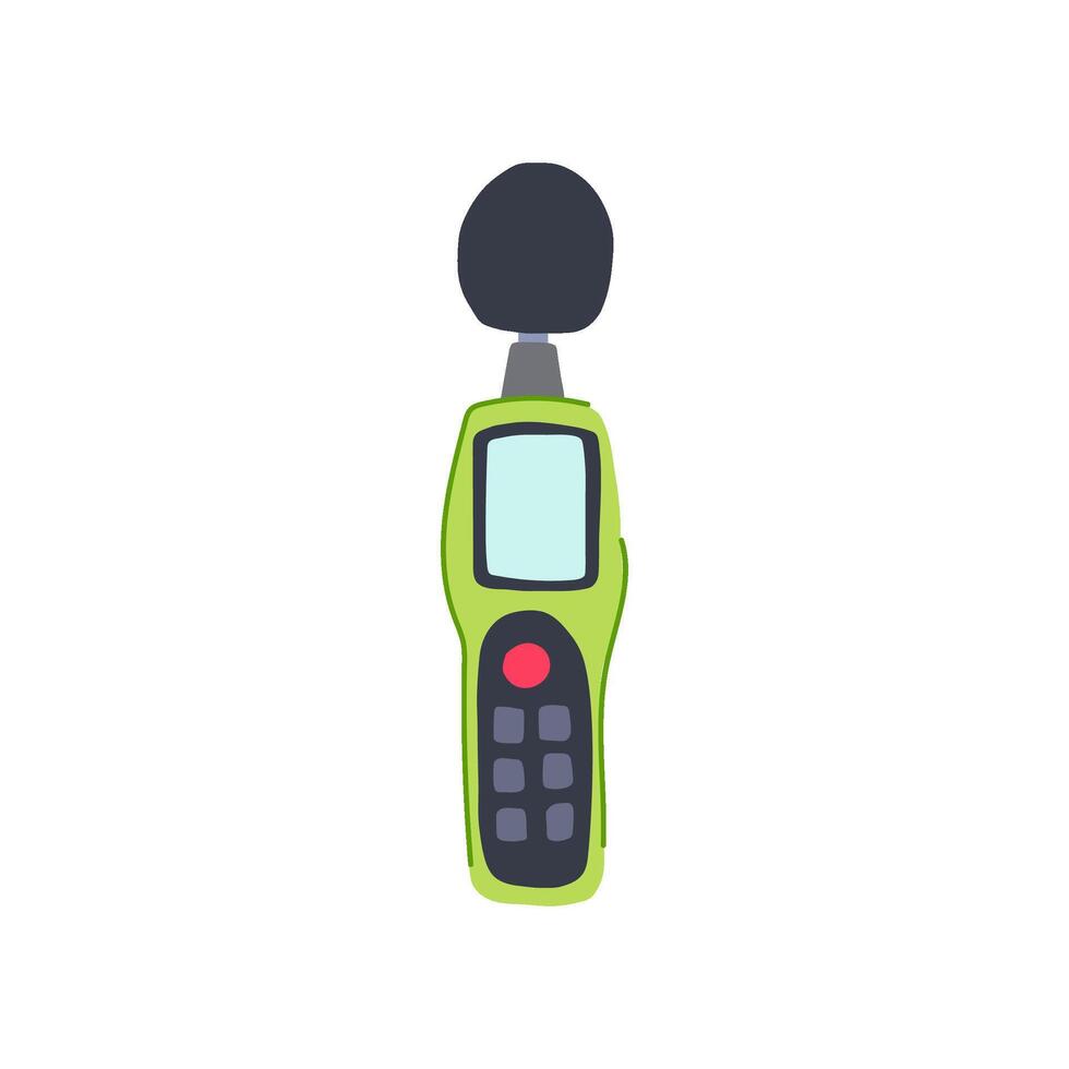 stemless noise level meter cartoon illustration vector