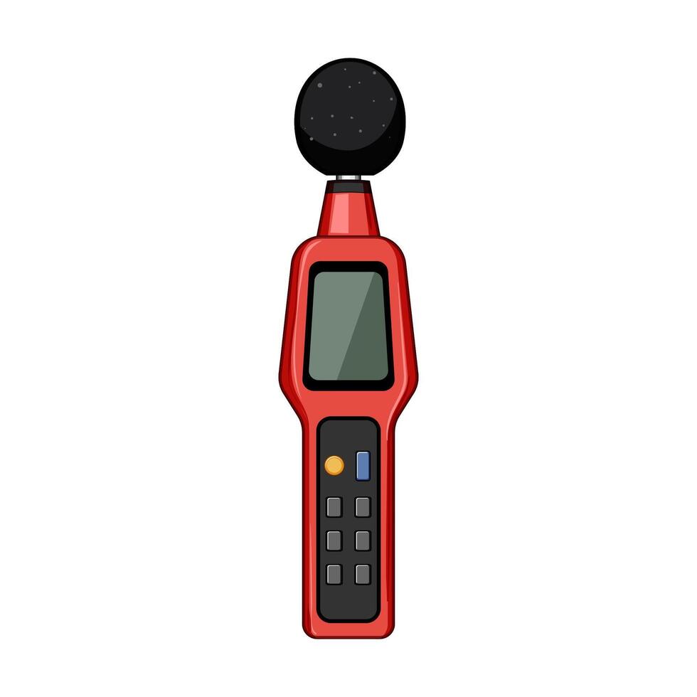 amplitude noise level meter cartoon illustration vector