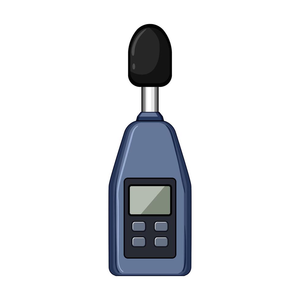 spectrum noise level meter cartoon illustration vector