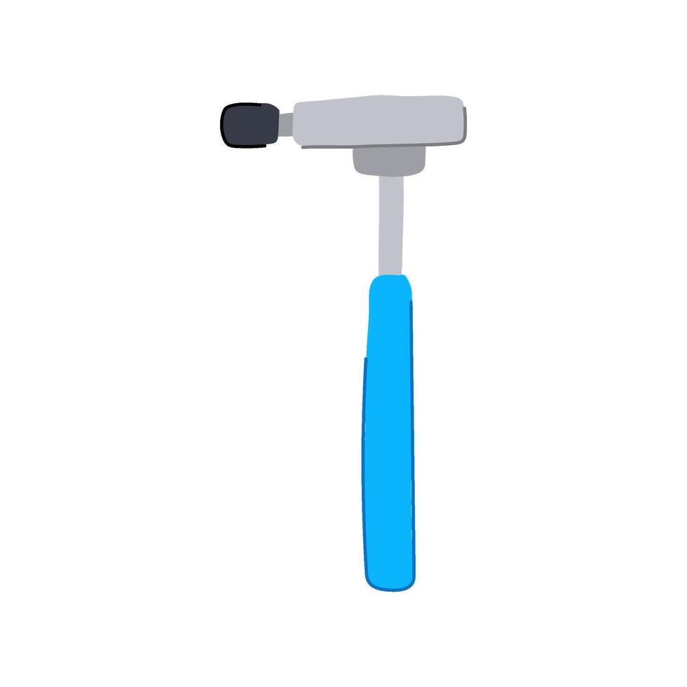 response reflex hammer cartoon illustration vector