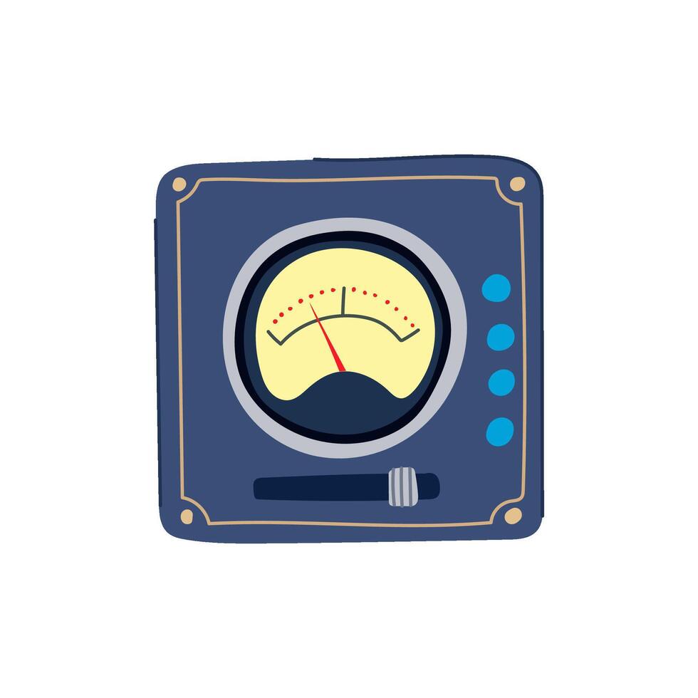 dials retro control panel cartoon illustration vector