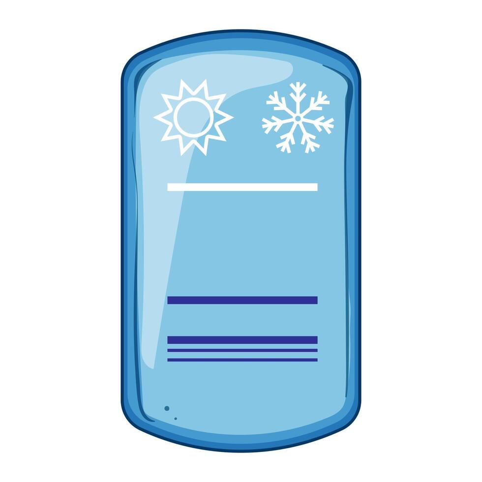 pain reusable hot cold gel pack cartoon illustration vector