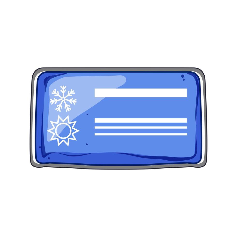 ice reusable hot cold gel pack cartoon illustration vector