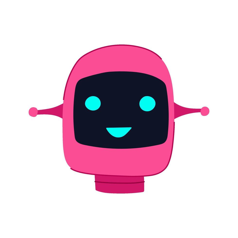 algorithms robot head cartoon illustration vector