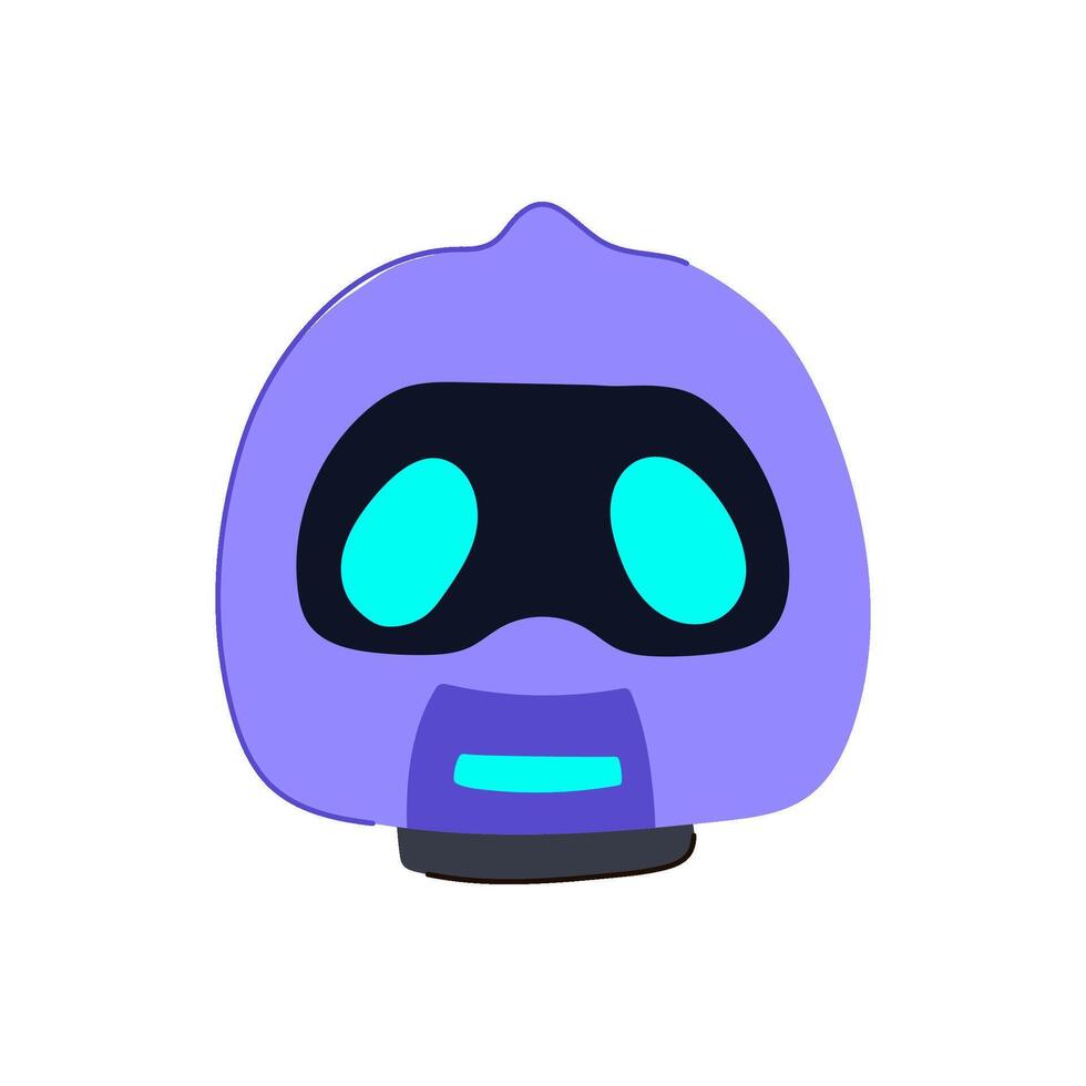 machine robot head cartoon illustration vector