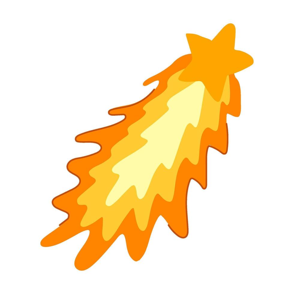 orbit shooting star space cartoon illustration vector