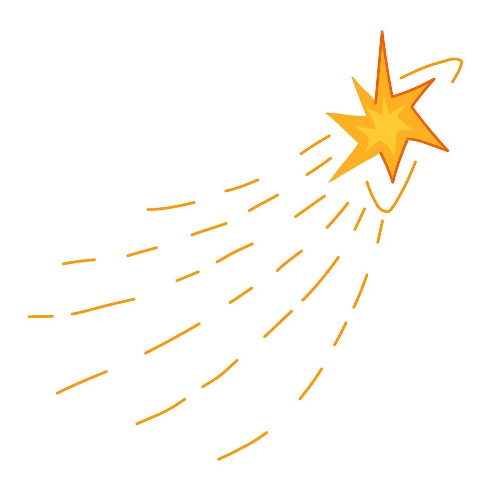 galaxy shooting star space cartoon illustration vector