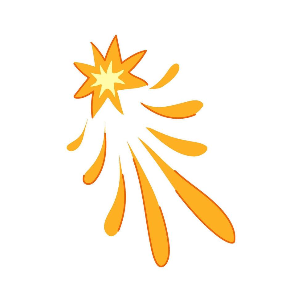 telescope shooting star space cartoon illustration vector