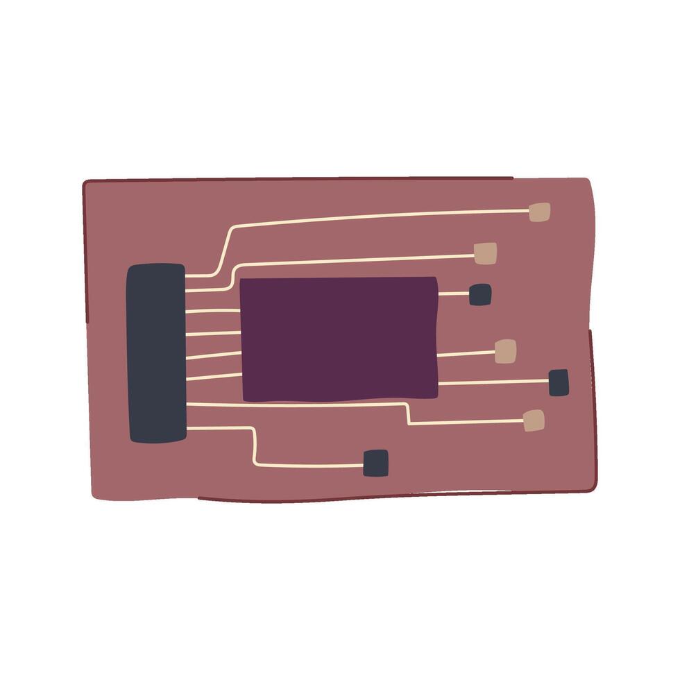 wireless smart patch cartoon illustration vector