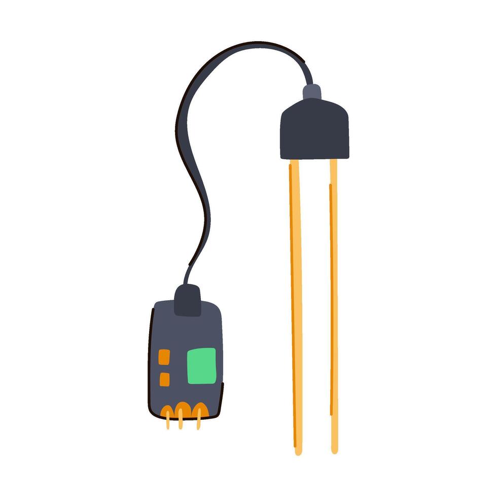 champagne soil moisture sensor cartoon illustration vector