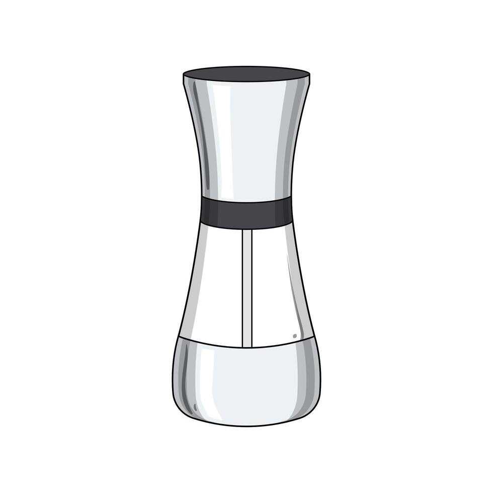 steel spice grinder cartoon illustration vector