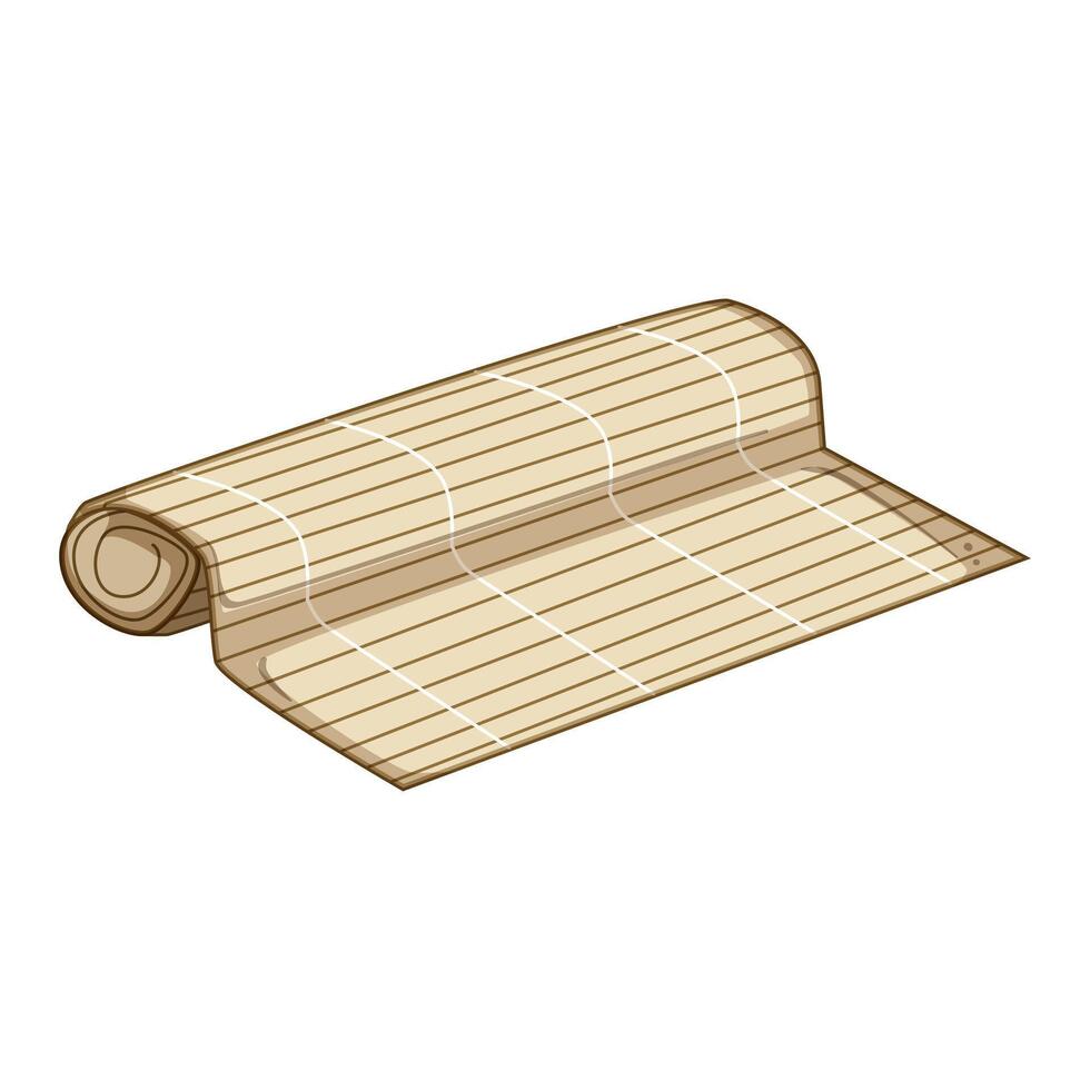 makisu sushi rolling mat cartoon illustration vector