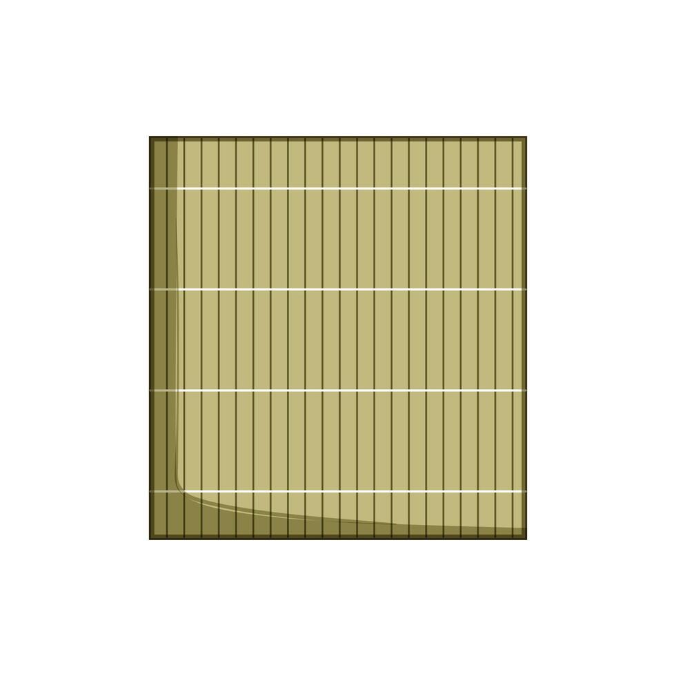 seaweed sushi rolling mat cartoon illustration vector