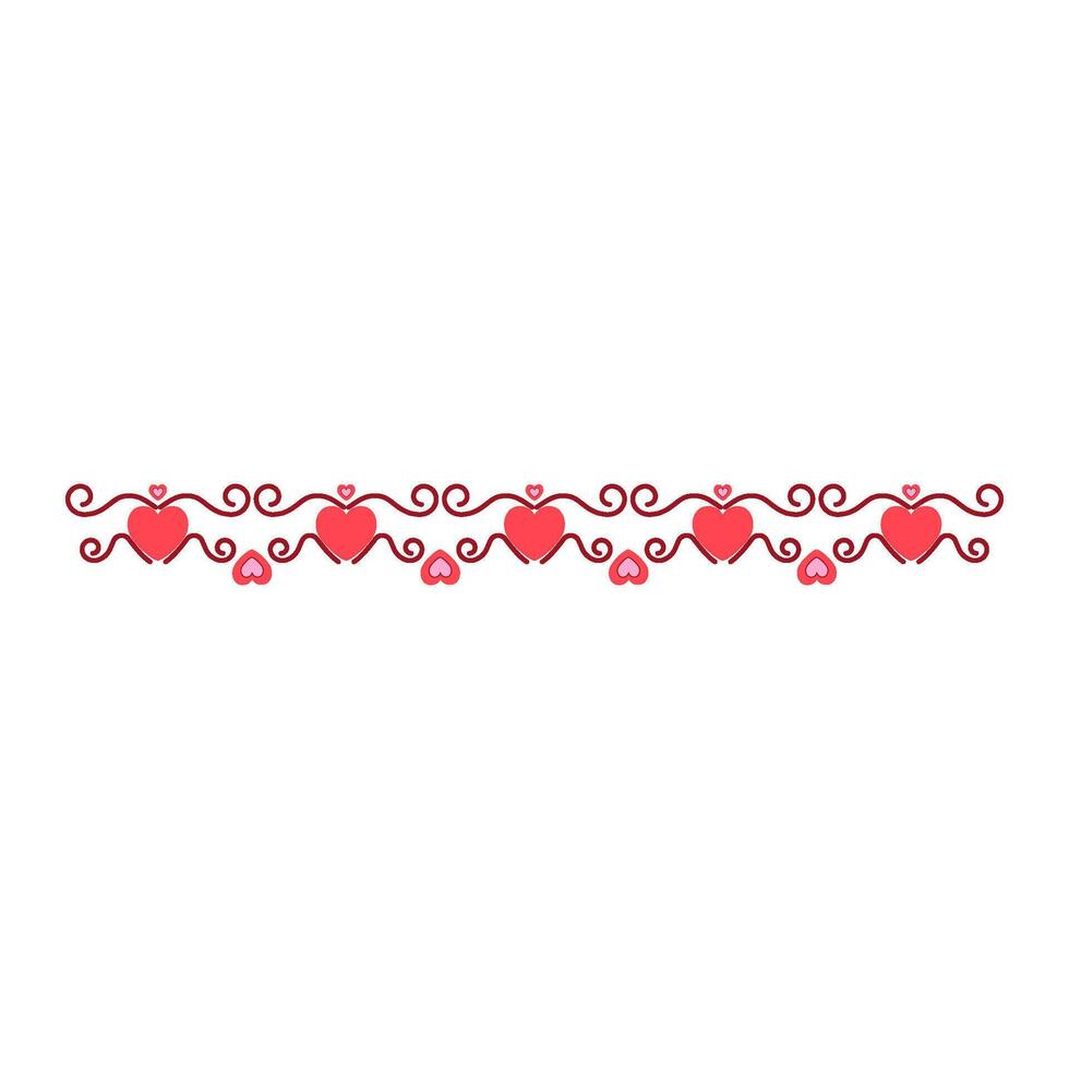 elegant wedding divider ornament cartoon illustration vector