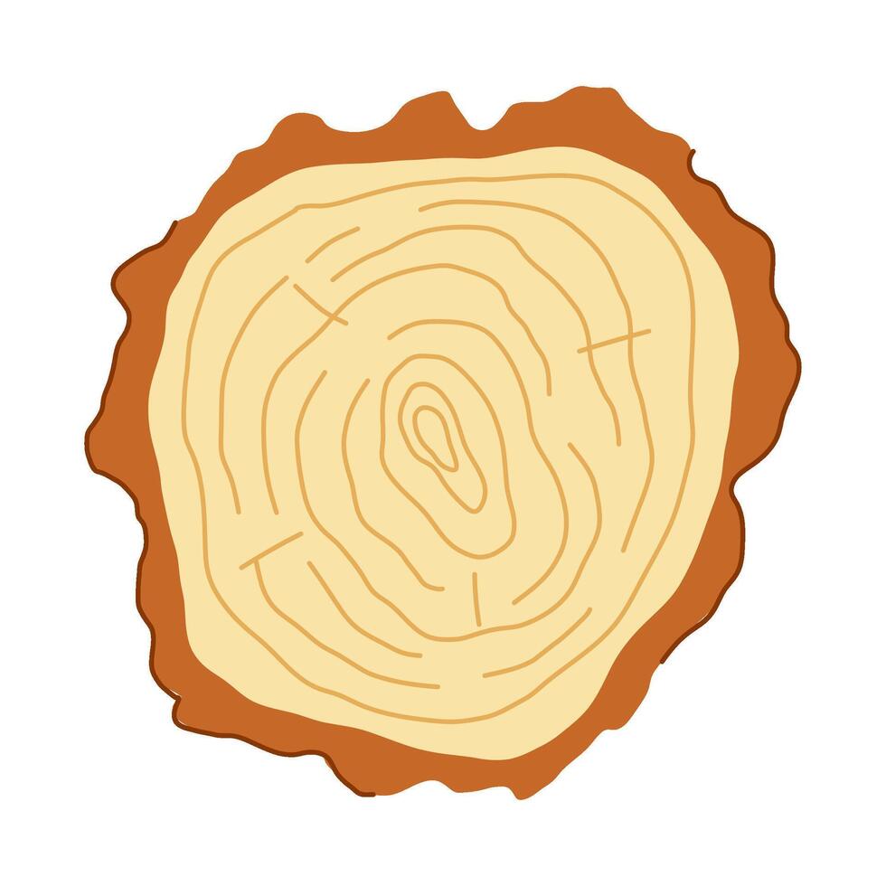 rings wood circle cartoon illustration vector