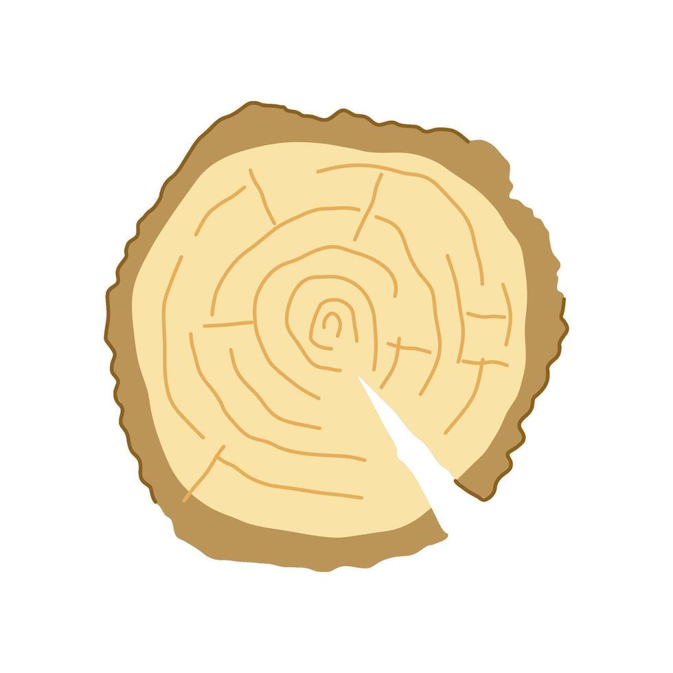 texture wood circle cartoon illustration vector
